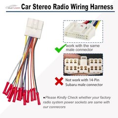 20Pin Radio Wiring Harness for 20Pin Harness+Antenna for Nissan/Subaru(15wires)