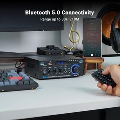 Stereo Receiver & Amplifier Home Audio Amp, AK45 Bluetooth Receiver for Home