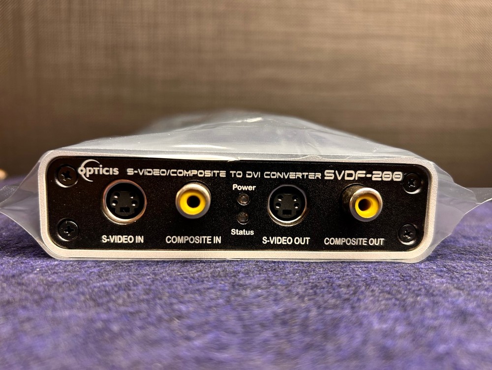 Brand New-Optics S-Video/Composite Video to 1-Fiber DVI Converter SVDF-200