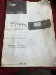 Icom IC-746 Pro Transceiver & IC-PS-125 Manual Two Microphones Tested & Working