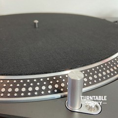 Carbon Fiber Turntable Slipmat 12” – Anti-Static DJ Record Mat – 2mm Thick Black