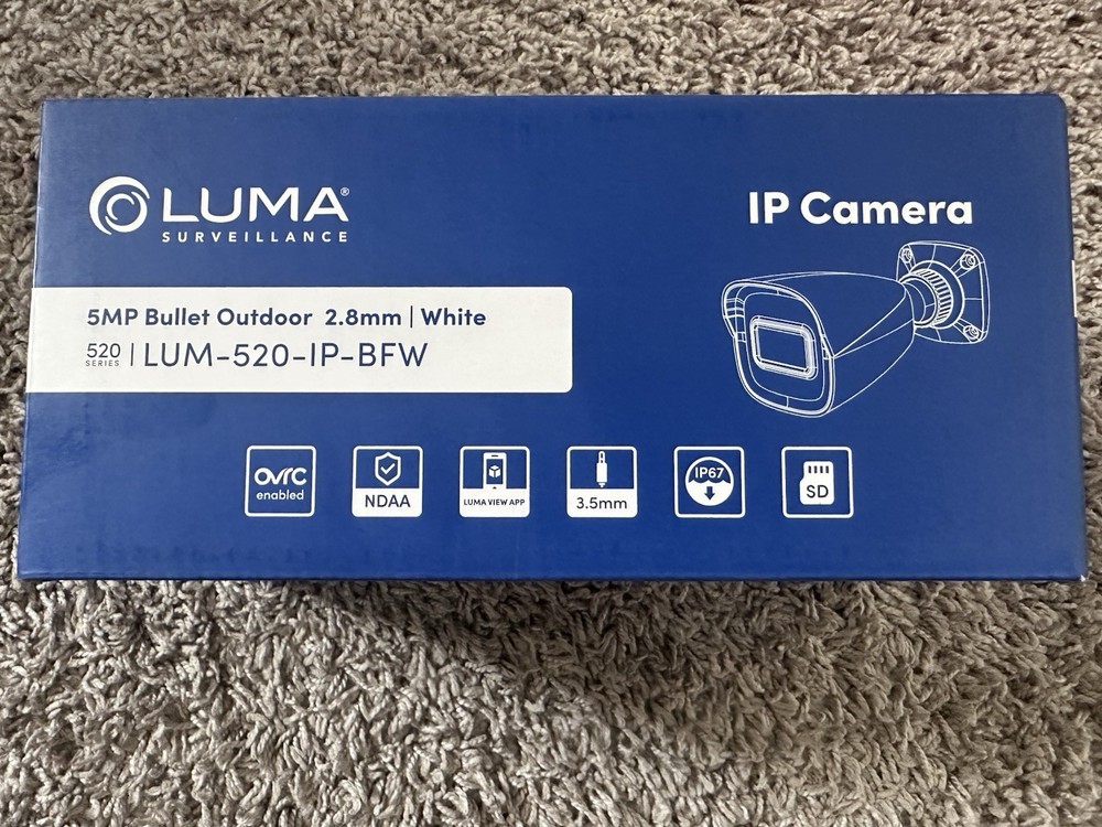 luma surveillance 520 series 5MP Bullet Outloor Camera 2.8mm – White