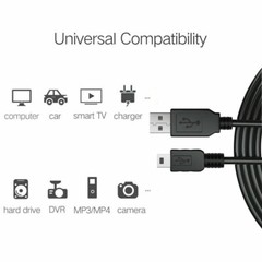 USB to Mini USB Power Cable Cord For Panasonic Video Camera Camcorder Charger