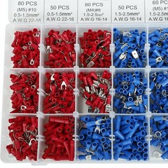 1200pcs Assorted Insulated Electrical Wire Terminals Crimp Connectors Spade Kit