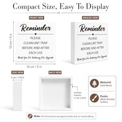 Laundry Room Reminder Sign Rustic White Wood Box Block Plaque, Homre Sign 22