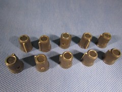 Binding Post Knurled Knob Caps Black Plastic Brass Insert Lot 10 Audio Terminal