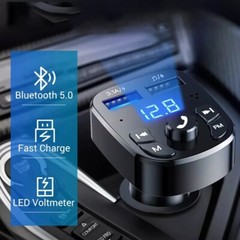 Bluetooth 5.0 Car Wireless FM Transmitter Adapter 2USB PD Charger Hands-Free Lot