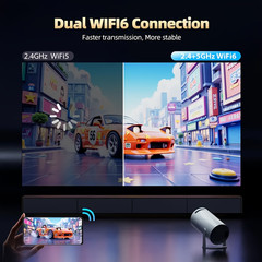 Android13 Projector 1080P 4K Dual WiFi Auto Keystone Speaker Home Office Gift