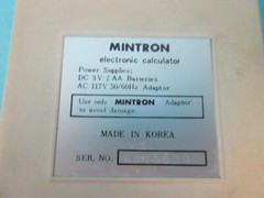 AWESOME VINTAGE MINTRON ELECTRONIC CALCULATOR 818D SUPER RARE GOOD SHAPE