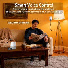 15A Energy Monitoring Wi-Fi Smart Plug – Voice Command Enabled, Compact Design