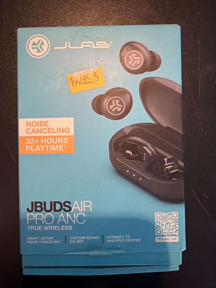 JLab JBuds Air PRO ANC True Wireless Earbuds Noise Cancelling Bluetooth Black