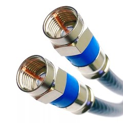 Solid Copper 3Ghz Coaxial Cable RG-6 UL ETL DIGICON Green Compression Connectors