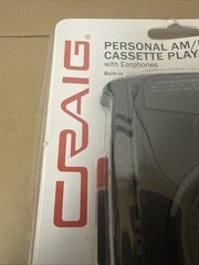 CRAIG CS 2304 Personal AM/FM Radio Cassette Player Recorder W/ Earphones New