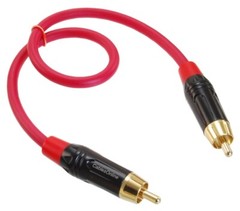 RCA Male/Male Gold-Plated Ultra-Flexible Red Premium Audio Cable