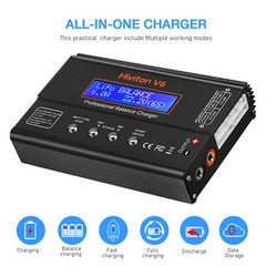 Lipo Battery Charger, 1S-6S Lipo Li-ion NiMH NiCD Li-Fe Battery with Tamiya XT60