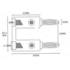 10 Pcs 4mm Gold Plated Dual Banana Plugs Screw Type Speaker Wire Cable Connector