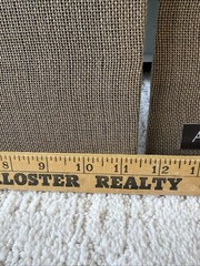 Vintage Large Advent Bullnose Speaker Grills w/ Badge
