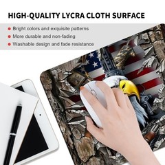 American Flag Eagle rip 9.5 x 7.9 inches, Oak camo