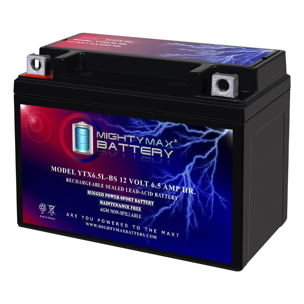 Mighty Max YTX6.5L-BS 12V 6.5AH Battery Compatible with Electric motorcycle