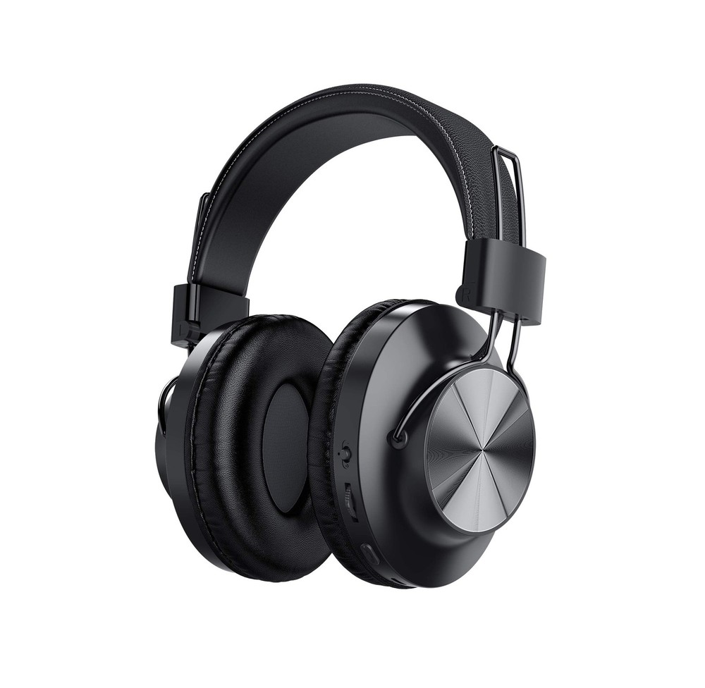 Bluetooth 5.0 Over- Ear Wireless Headphones 30 Hours Battery, 30 Hours, Black