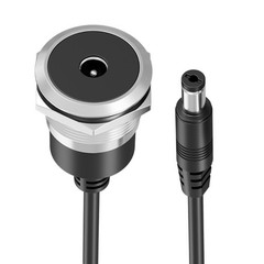 ABS Metal PVC DC5.5×2.1mm Female to Male Power Panel Mount DC5521 Power Cable
