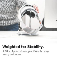 Apple Vision Pro Stand with Battery Holder – Stable Heavy Base Display Cradle