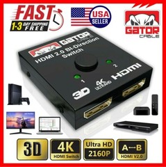Bi-Direction 4K HDMI 2.0 Cable Switch Switcher Splitter HUB HDCP 2×1 1×2 In Out
