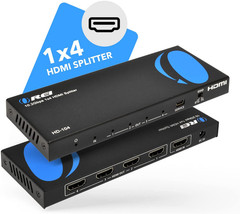 HDMI Splitter 1 in 4 Out – 4K@30Hz HDMI 2.0 Splitter with HDCP 1.4, EDID