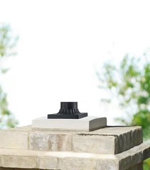 Canby 5.5 In. Black Square Pier Mount Base For 3 Inch Post Top Mounts
