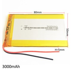 3.7V 3000mAh Lipo Li Polymer Rechargeable Battery 505080 For Tablet PC DVD GPS
