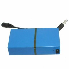 Rechargeable Li Battery 12V DC Portable Battery Pack with US Plug Charger Switch