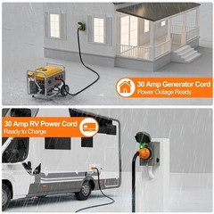 Ueakpic 30 Amp Generator Cord And Pre-Drilled Outlet Kit 25Ft Generator Cable