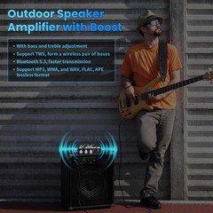 Bluetooth 5.3 Mono Amplifier Board 100W TWS USB AUX BT DC 9-24V DIY Speaker Mini