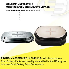 (2-PACK) Exell 2/V150H 2.4V 150mAh NiMH Battery 55615302059