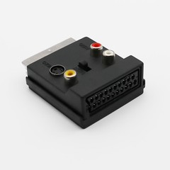 1x Switchable SCART Male to Female with S-Video 3 RCA Audio SCART Adapter