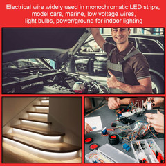 16 AWG 100FT 2 Conductor Red Black Automotive Electrical Wire LED Car Speaker