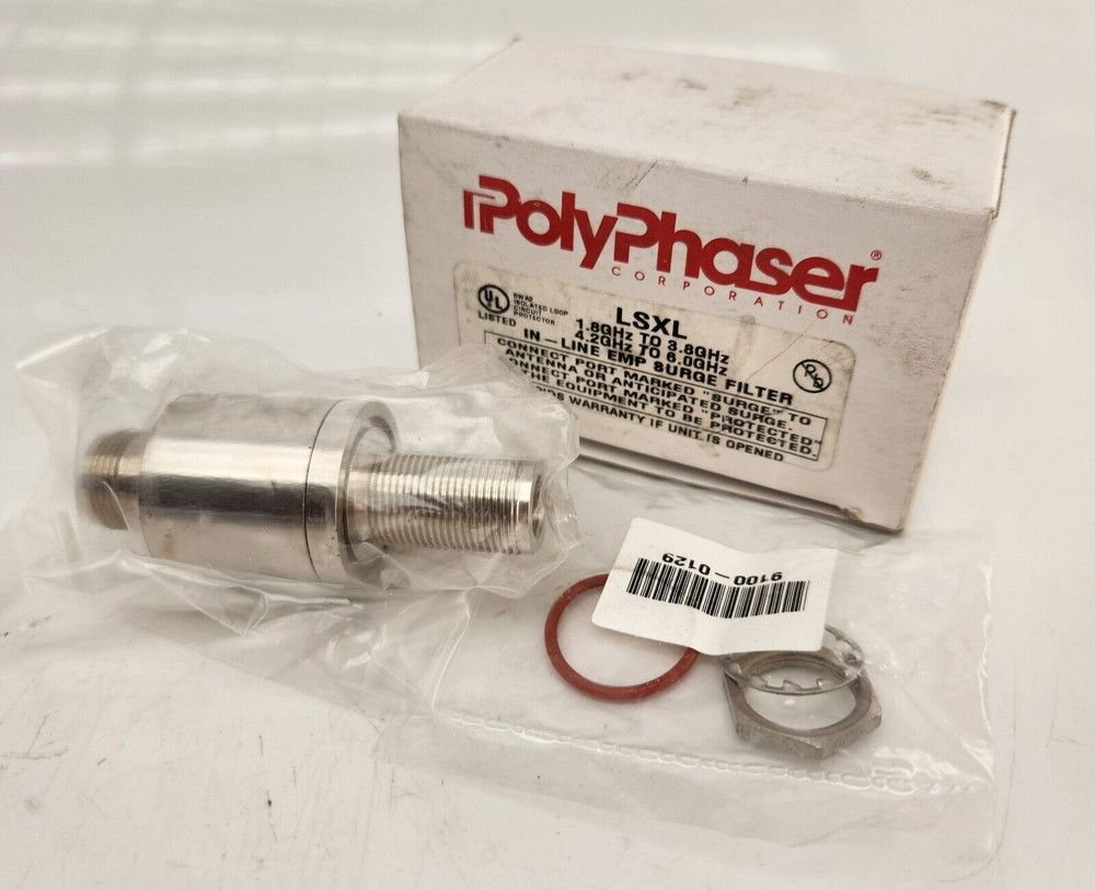 PolyPhaser LSXL 1.8-3.8/4.2-6.0 GHz In-Line EMP Surge Filter | NEW