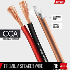 Install Link 16 AWG Gauge Speaker Wire Cable (30 Feet) Stereo, Car or Home Theat