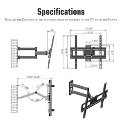 32-65 Inch Full Motion TV Wall Mount Bracket Tilt 32 36 42 46 50 55 65″ LED LCD