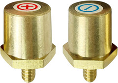 M6 Thread Male Brass Battery Terminal Charging Posts, M6 Battery Post