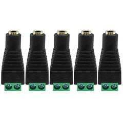 5 Pack 3.5mm Screw Terminal Block Connector，Repair Plug, 1/8″ TS Mono Female …