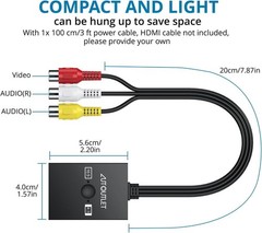Plug and Play RCA to HDMI Converter with Aspect Ratio Switch for Retro Consoles