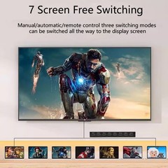 7 in 1 out HDMI 2.0 Switch 4K Switcher For LCD TV/Blu-Ray players For PS3/ PS4