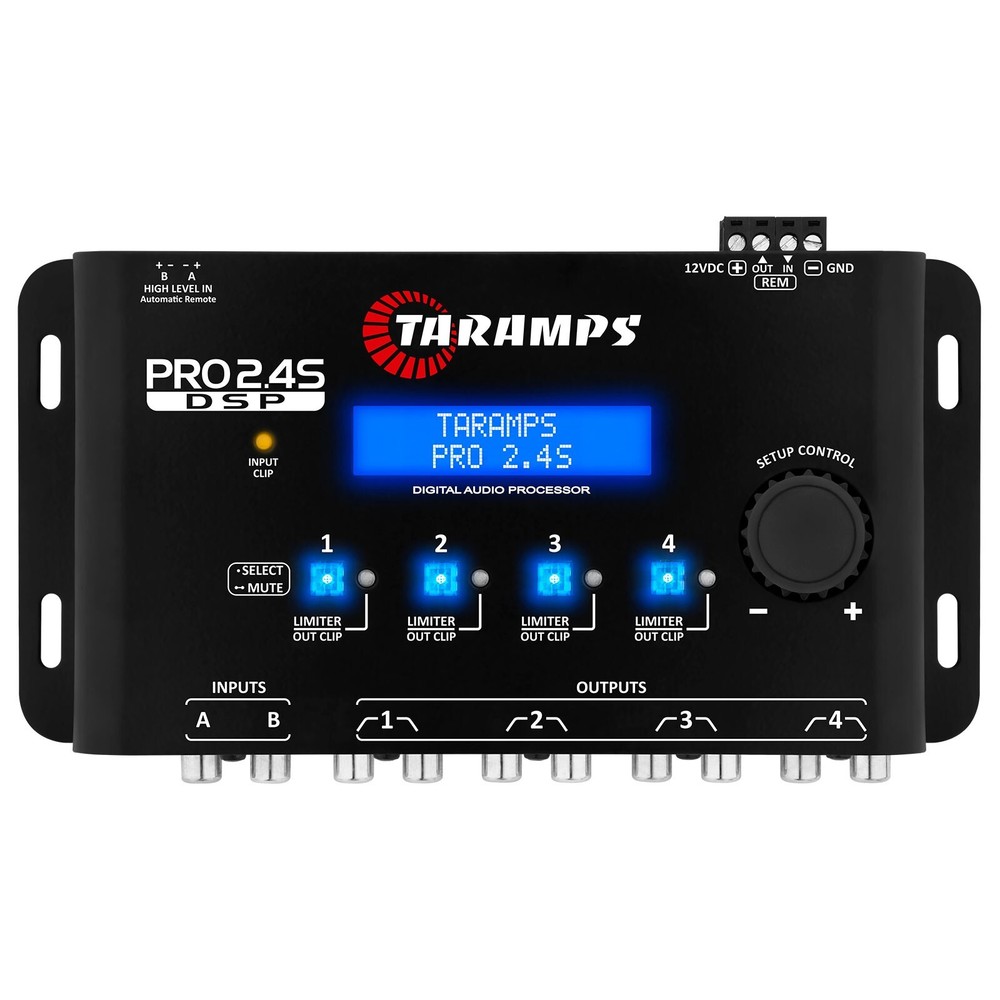 USA DEALER- Taramps Pro 2.4S Black DSP Crossover Digital Signal Processor & EQ