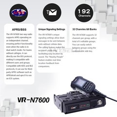 VGC BHM-88 Bluetooth Microphone For VR-N7600 N7500 N76 N75 Series Two Way Radios