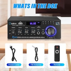 Daakro AK45 Stereo Audio Amplifier,300W 300W x 2, AK-45(300W+300W RMS Power)