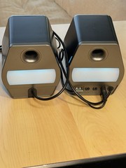 Edifier G2000 Bluetooth RGB Powered Speakers AUX USB Tested Working Pair