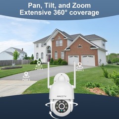 ARCCTV 2-Pack 2K Indoor WiFi6 Security Camera Auto-Tracking 360°PTZ 24/7 Working