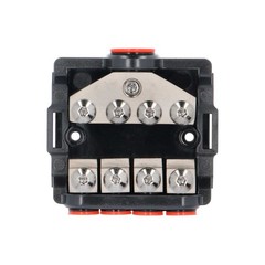 Metra VFDB4 MANL Fuse Distribution Block | 1/0 – 4 AWG In, (4) 4/8 AWG Out Bla