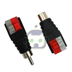Speaker Wire cable to Audio Male RCA Connector Adapter Jack Plug Lot
